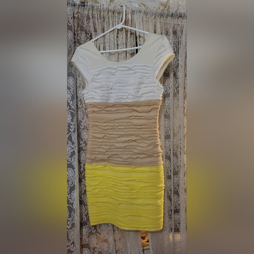 Bebe Color Block Dress EUC